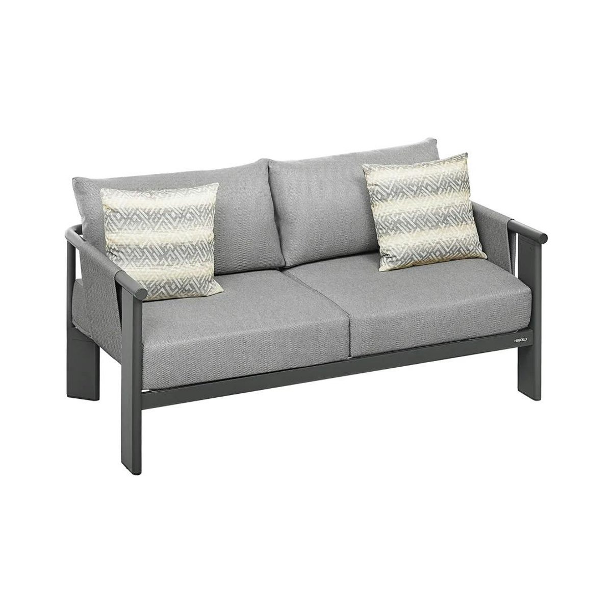 Salon de jardin 4 places en aluminium anthracite LIGO anthracite, PIER IMPORT