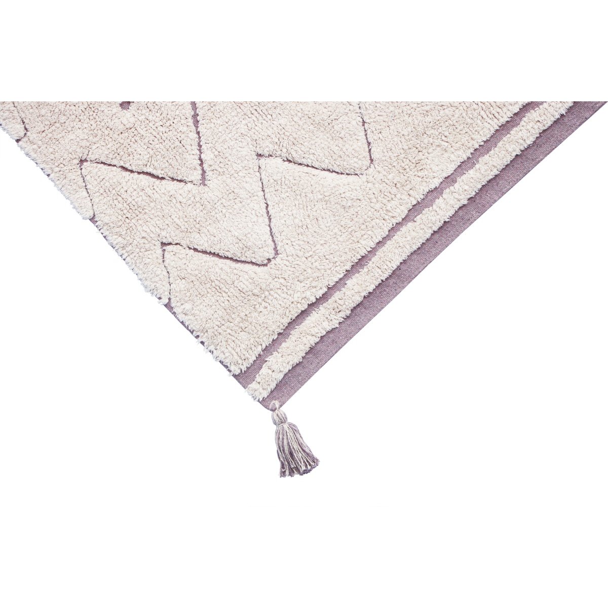Tapis recyclé rectangulaire en coton azteca  RECYCLÉ naturel, LORENA CANALS