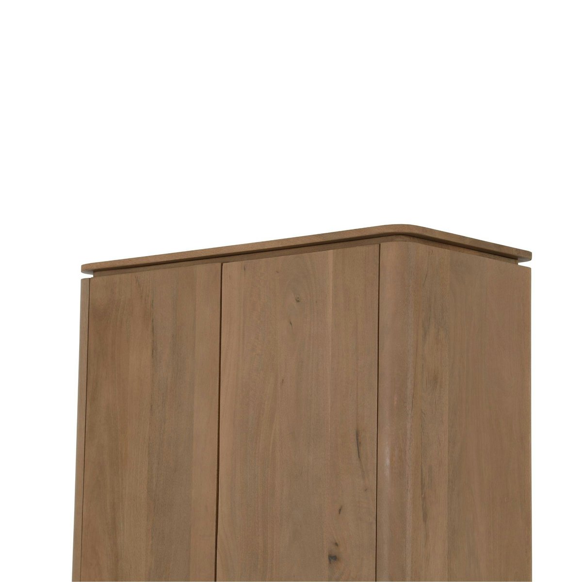 Buffet haut 4 portes en bois de manguier 90 cm KASO bois naturel, PIER IMPORT