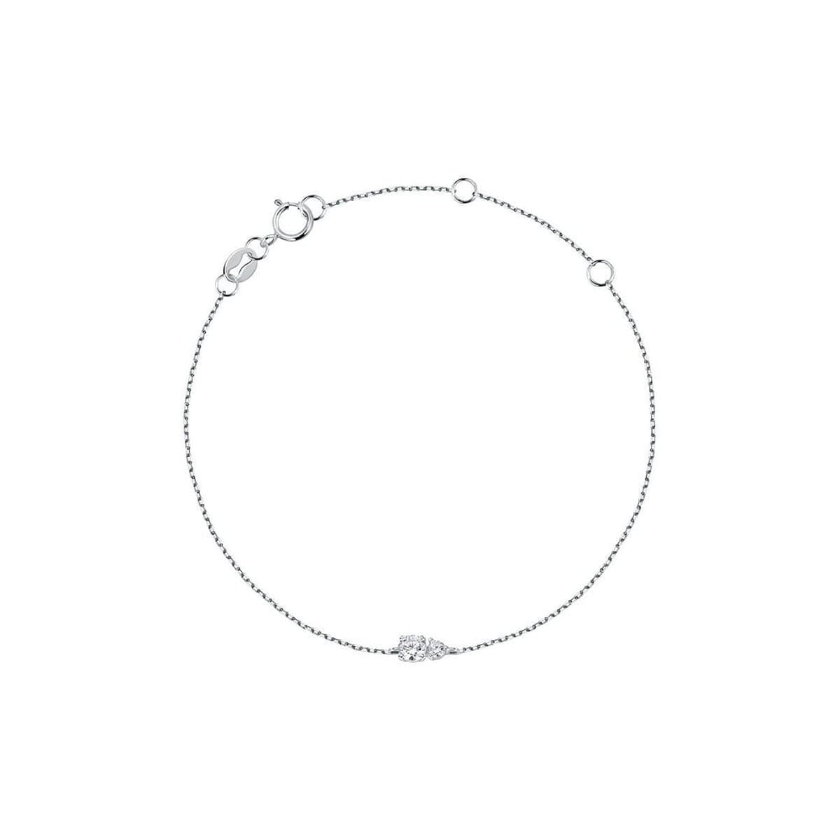 Bracelets en Diamant Synthétique/or 375/1000 et Diamant synthétique argent, LIVE DIAMOND
