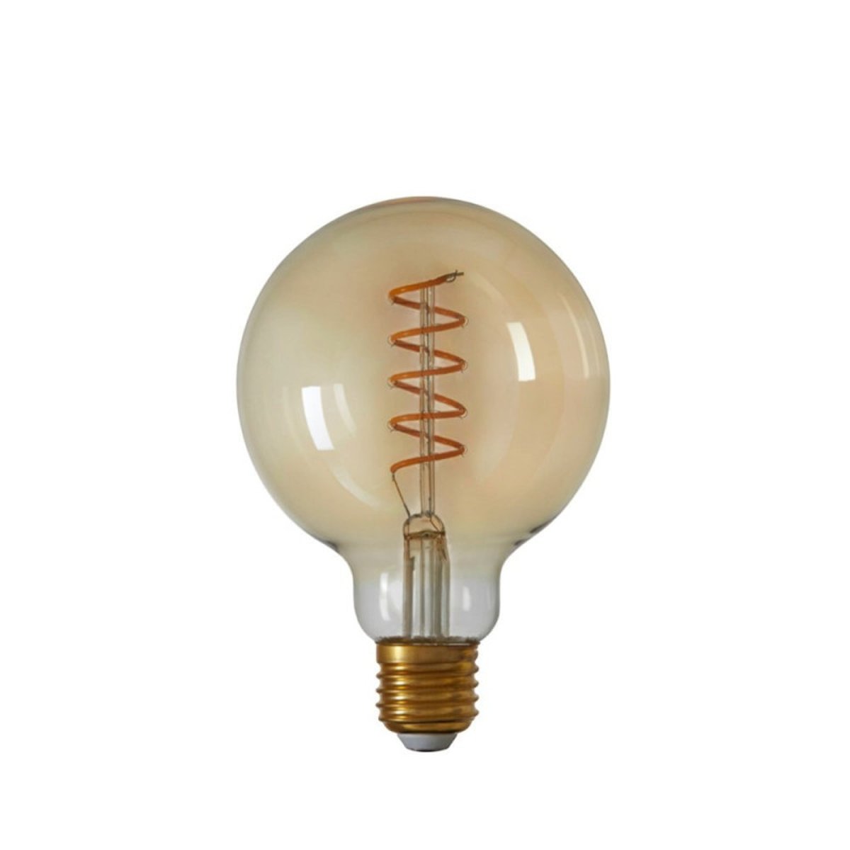 Ampoule led E27 4W dimmable globe ambré D9.5 couleur unique, MILLUMINE