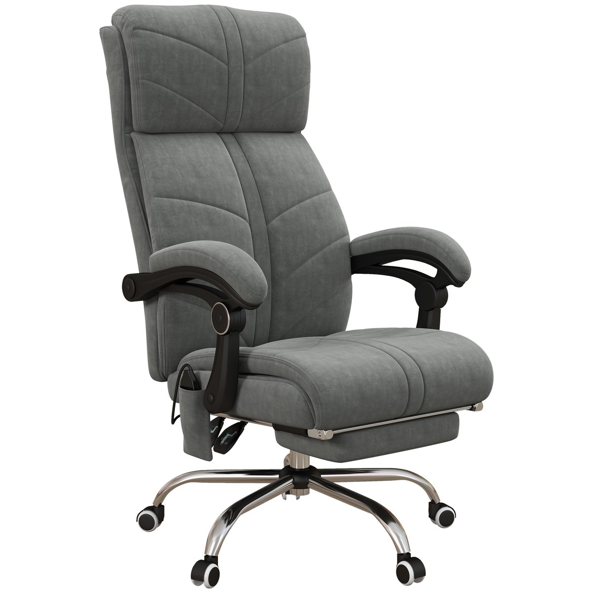 Fauteuil de bureau avec fonction massage gris, HOMCOM