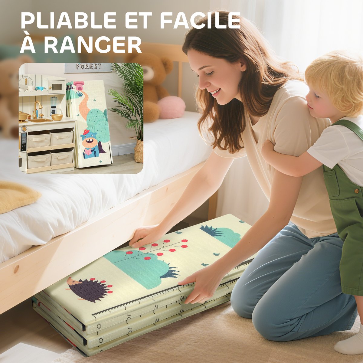Tapis de jeu pour enfants XPE Multicolore multicolore, AIYAPLAY