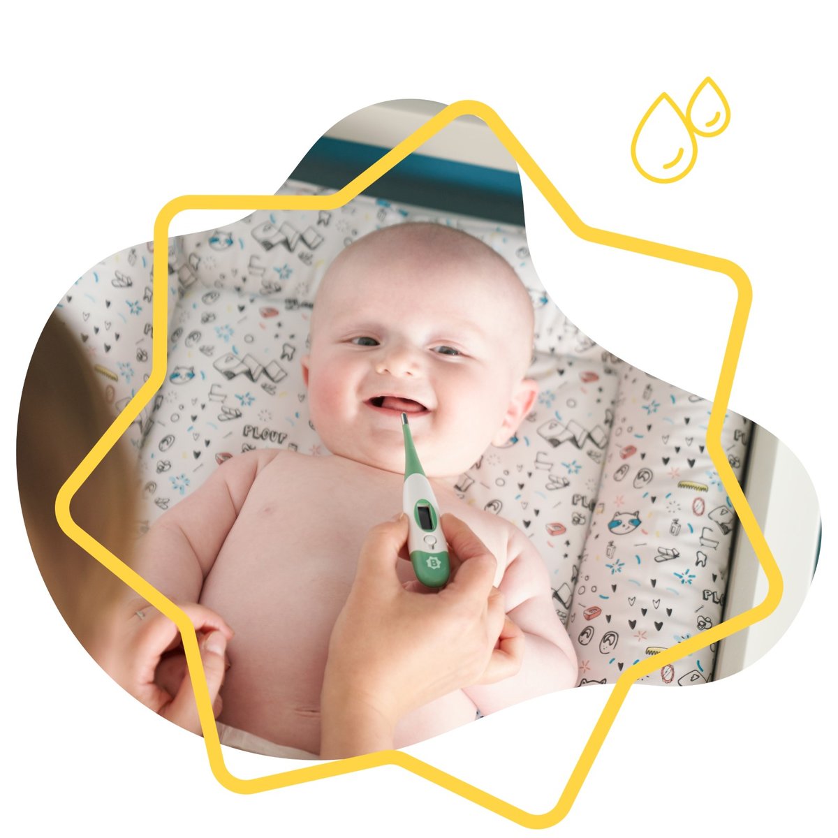 Thermomètre médical ultra rapide et précis vert, BADABULLE