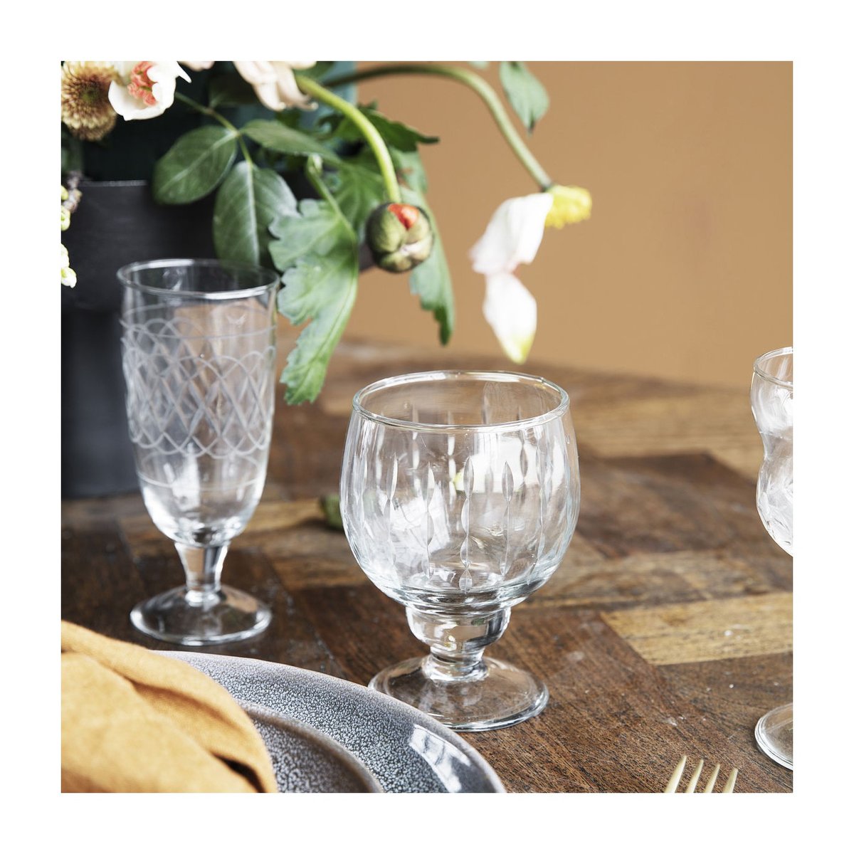 Verre à vin blanc Vintage transparent, HOUSE DOCTOR