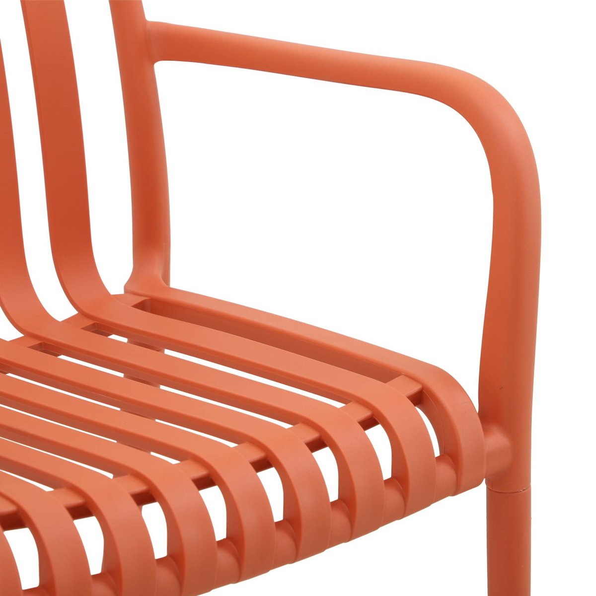 Fauteuil de jardin plastique (lot de 4) AGATHE FAUTEUILS terracotta, SWEEEK