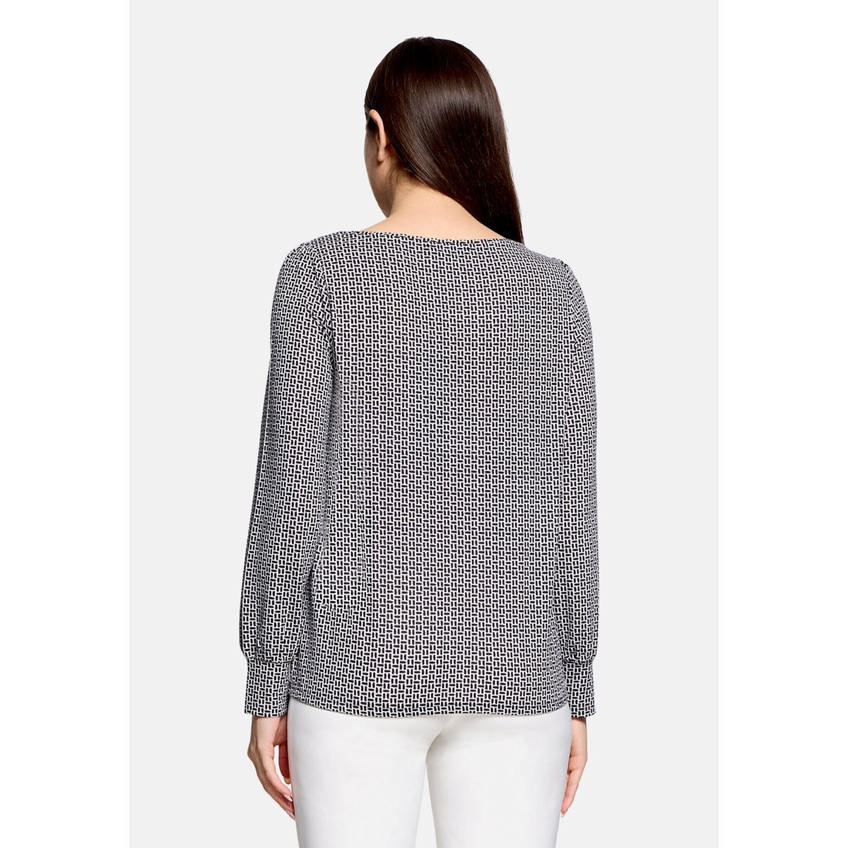 Haut casual à élastique blanc/noir, BETTY BARCLAY
