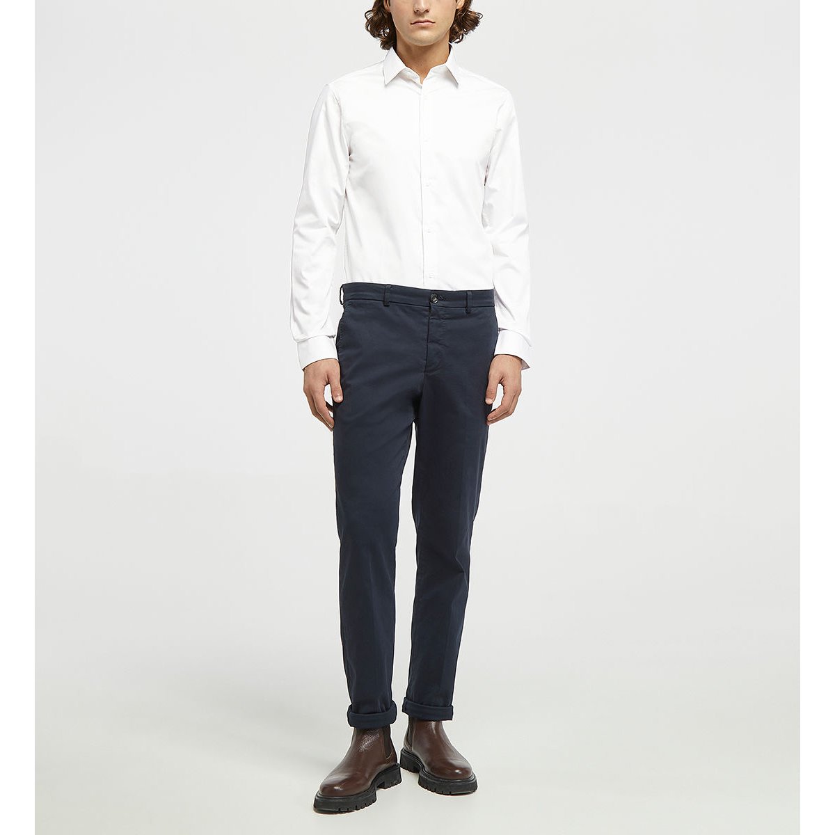 Chemise slim msatine coton bio blanc, GALERIES LAFAYETTE
