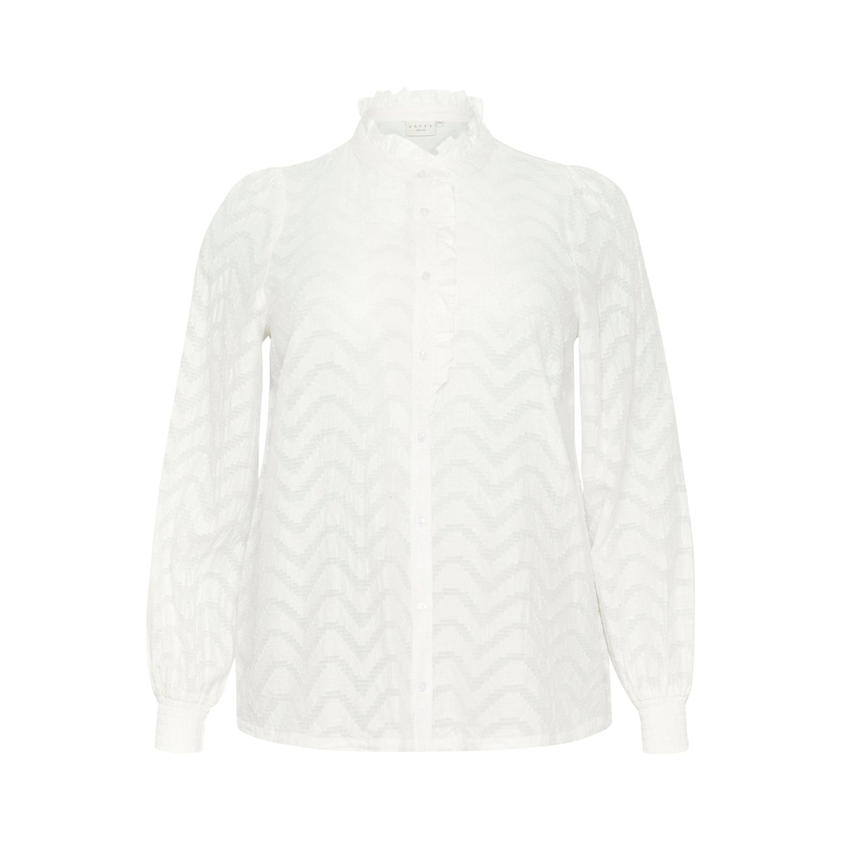 Long sleeved shirt blanc chalk, KAFFE CURVE