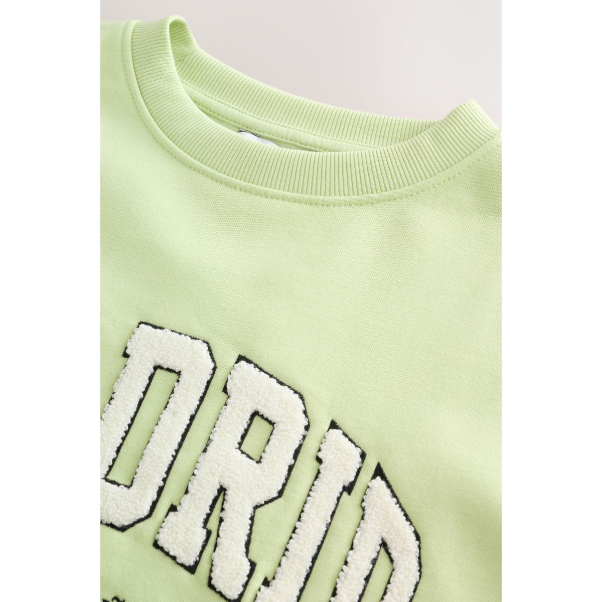 Sweat décontracté en tissu bouclé imprimé vert citron madrid espagne, NEXT