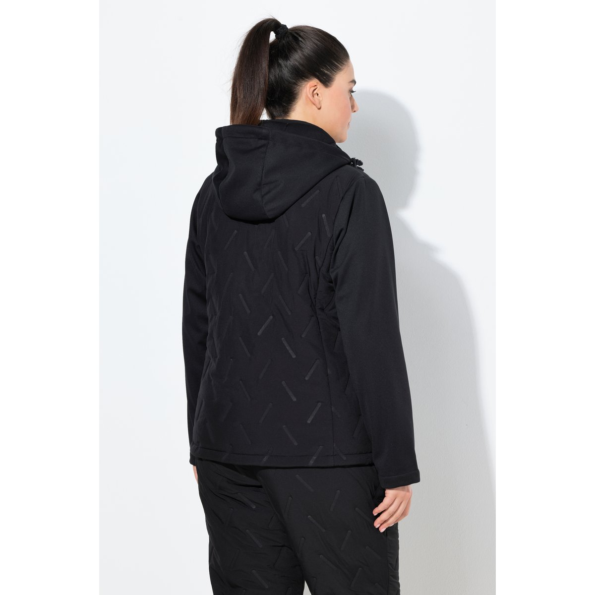 Doudoune Softshell HYPRAR à capuche noir, ULLA POPKEN