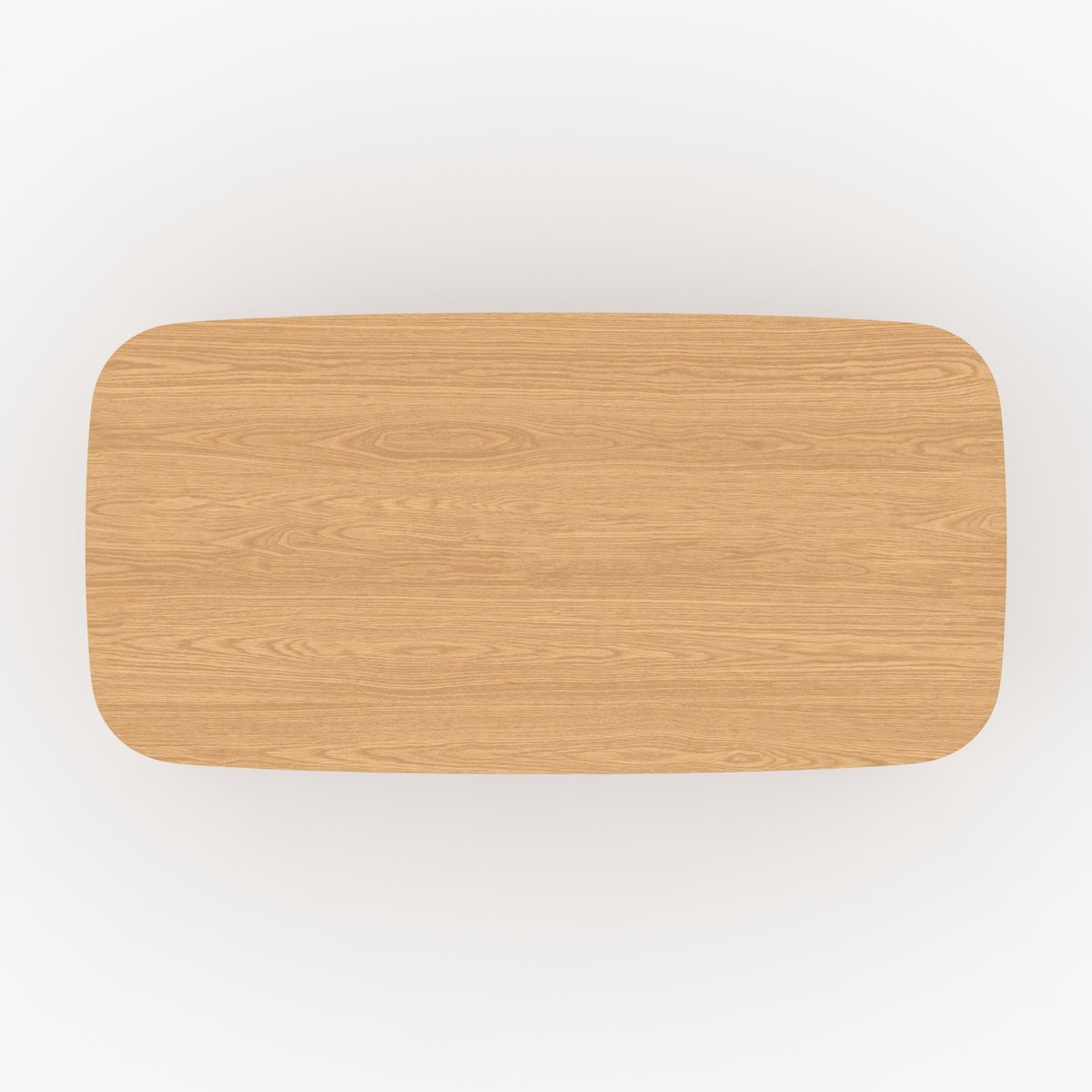 Table rectangulaire 6 places en bois d'hévéa massif et placage en chêne 180 cm - PAULA marron clair, MAISON PAVANE