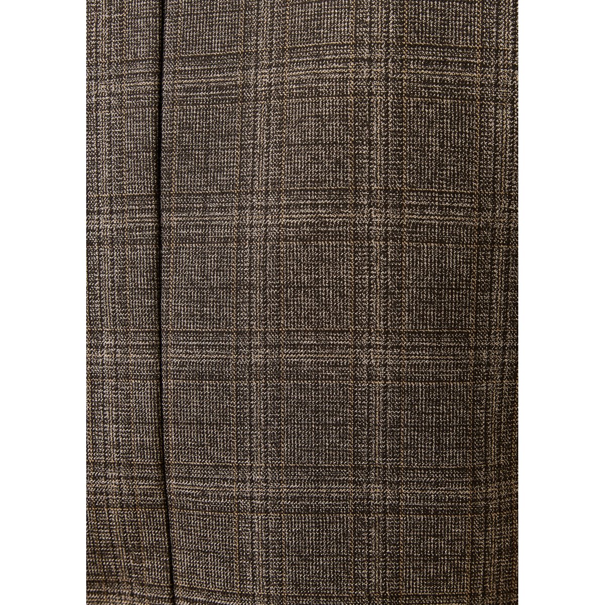 Veste sans manches col V à carreaux marron, LA FEE MARABOUTEE