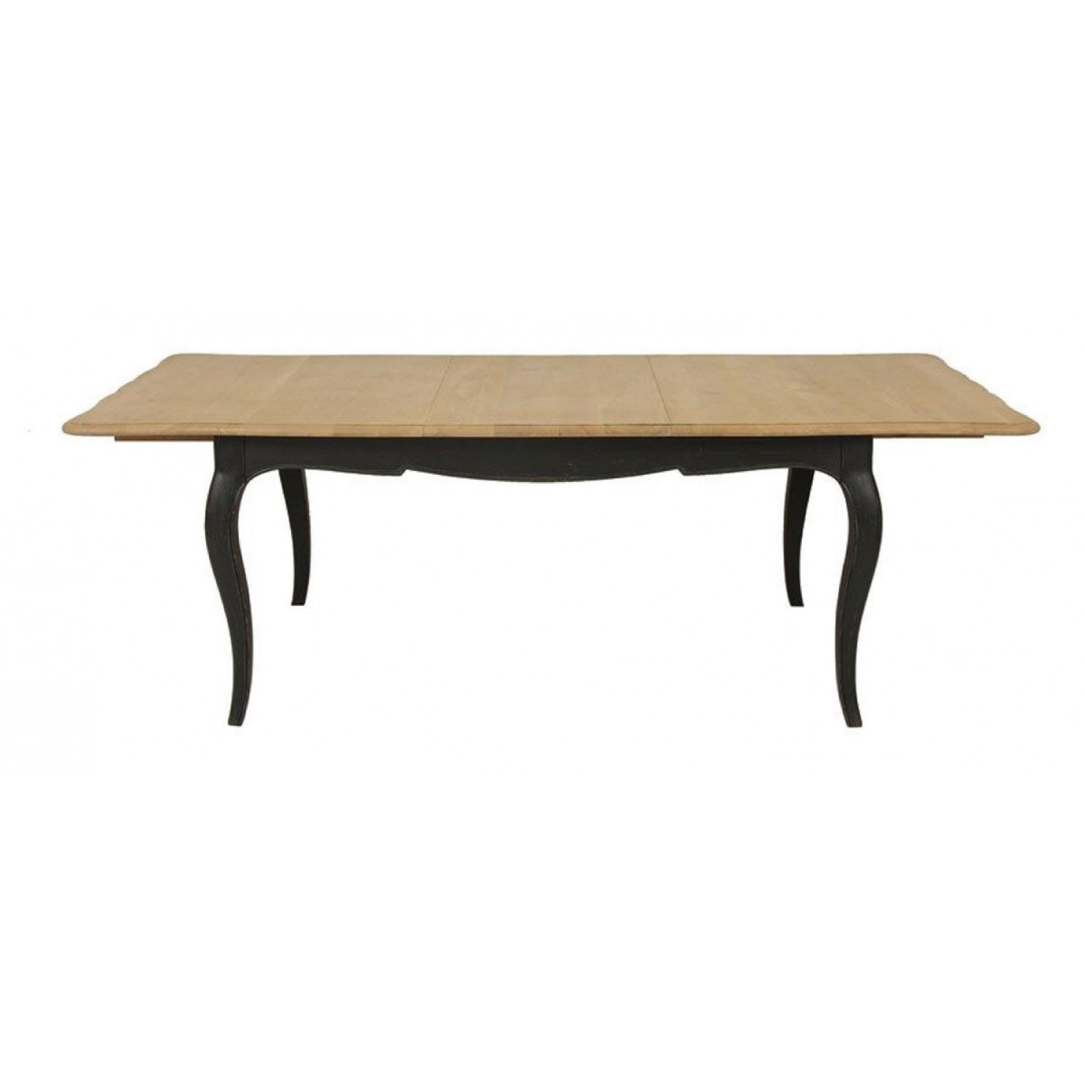 Table rectangulaire extensible pour 12 à 14 noir, INTERIOR'S