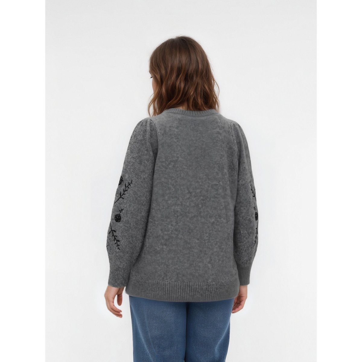 Pull En Maille medium grey melange, VERO MODA