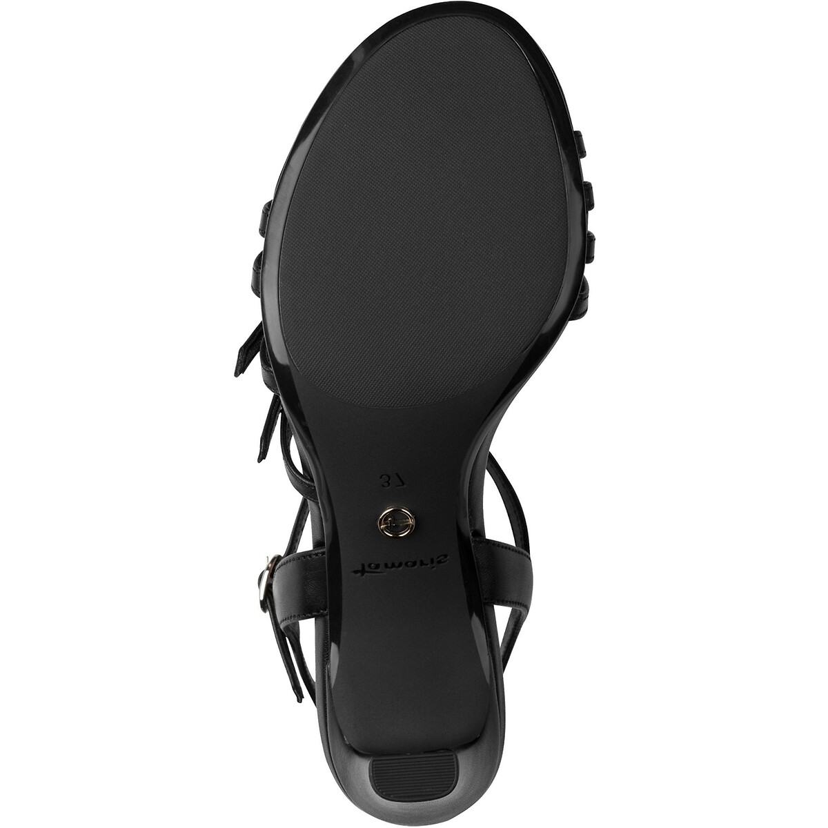 Sandali con tacchi, in pelle nero , TAMARIS