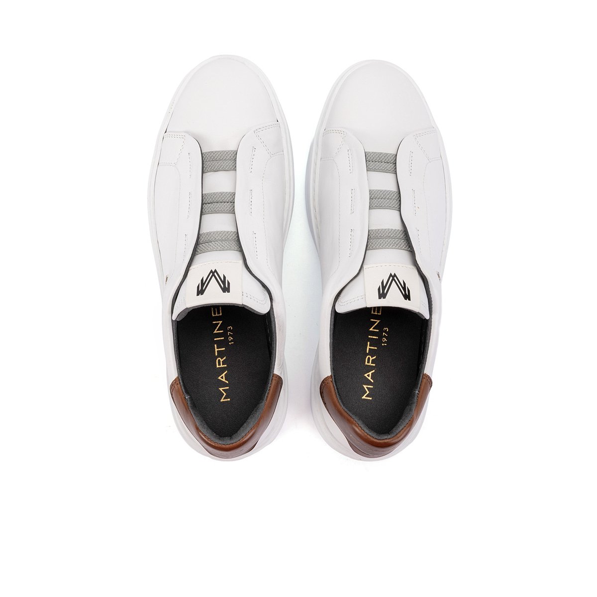 Baskets cuir Sullivan blanco, MARTINELLI