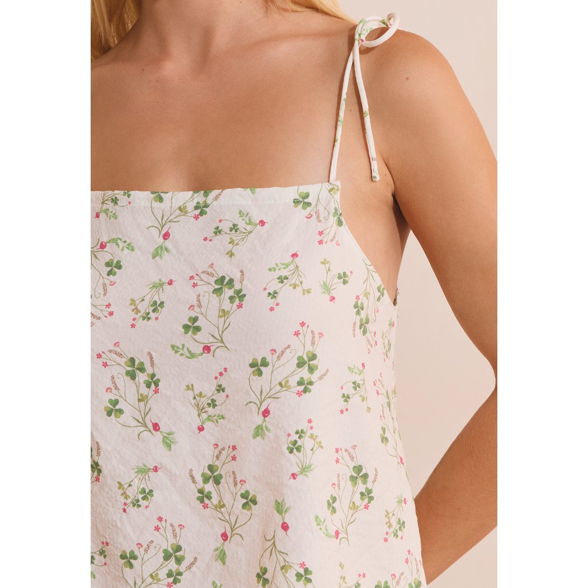 Caraco de pyjama à motifs radis TILLIEUL blanc, ETAM