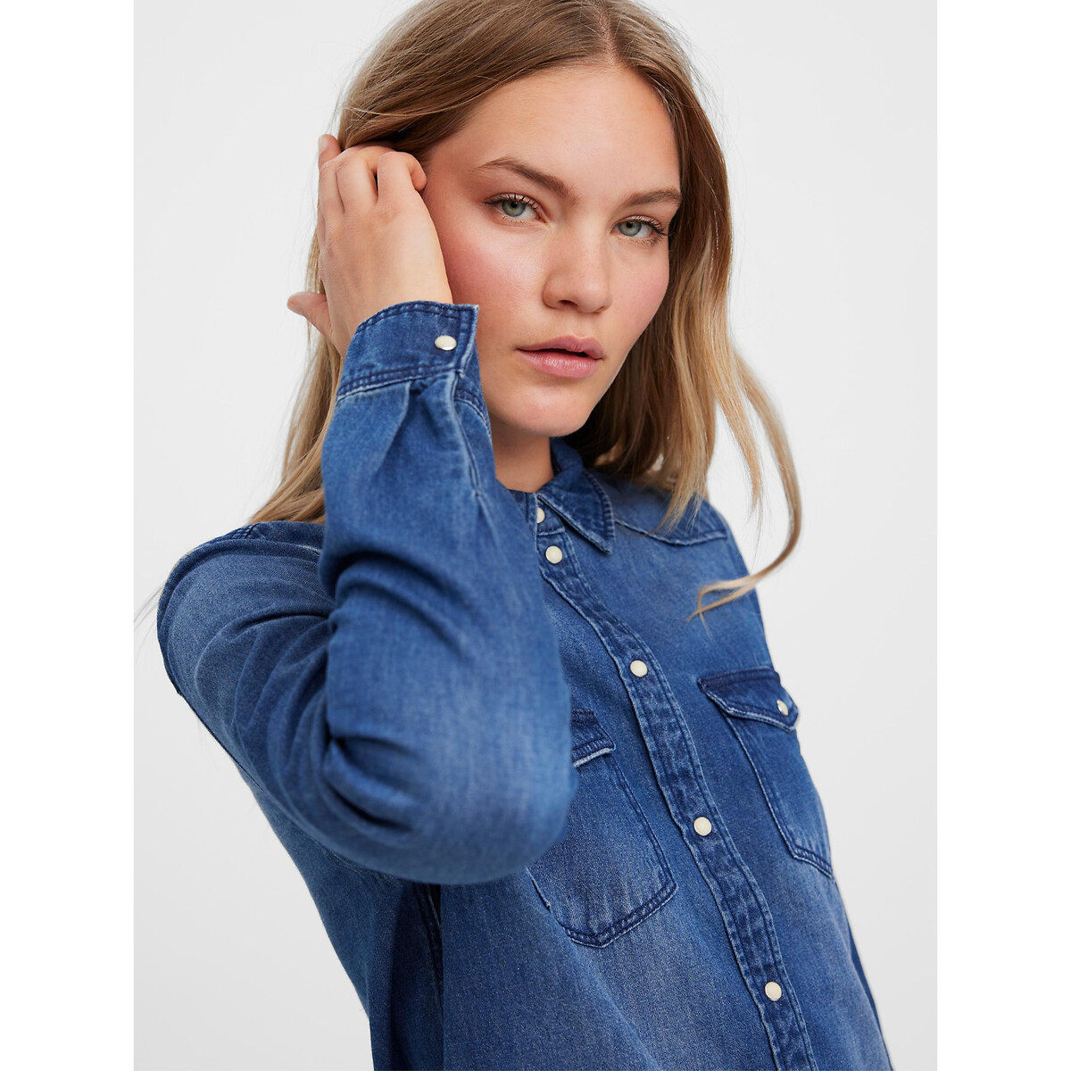 Chemise en jean medium blue, VERO MODA
