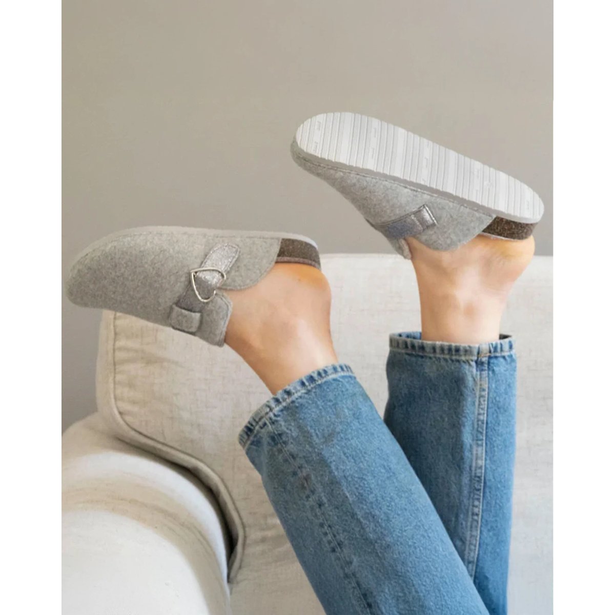 Chaussons Sabots gris, ISOTONER