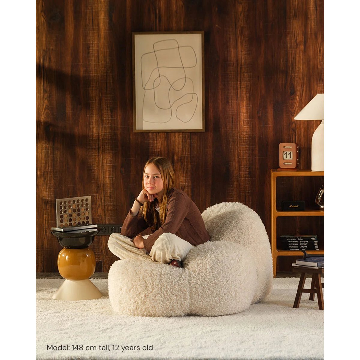 Momo Pouf Fauteuil Ado en Yeti cream, WIGIWAMA