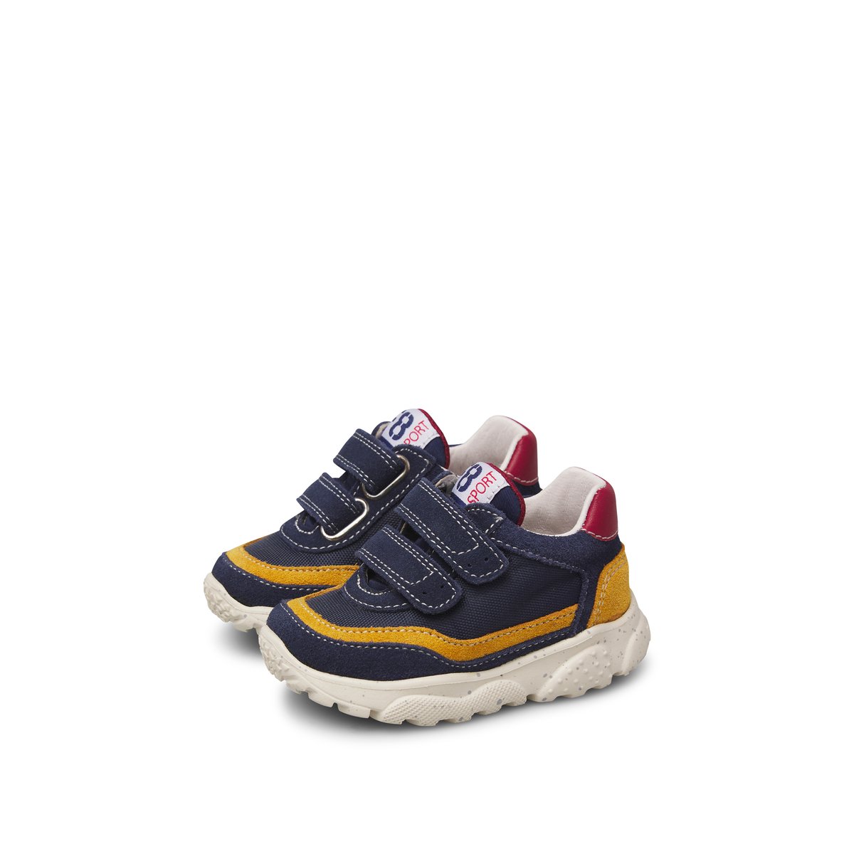 Sneakers en daim et tissu AMANTEA 2 VL. marine-citrouille, FALCOTTO