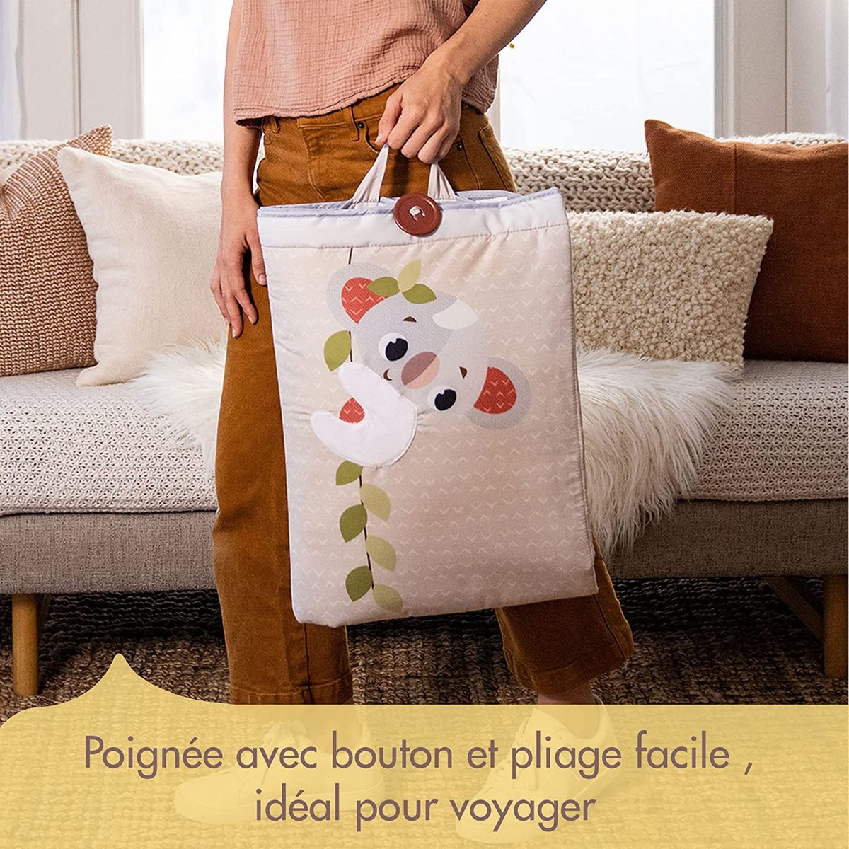Tapis d'Eveil bébé géant Tiny Love, Dès la naissance, Collection Boho Chic, 150 x 100 cm couleur unique, TINY LOVE