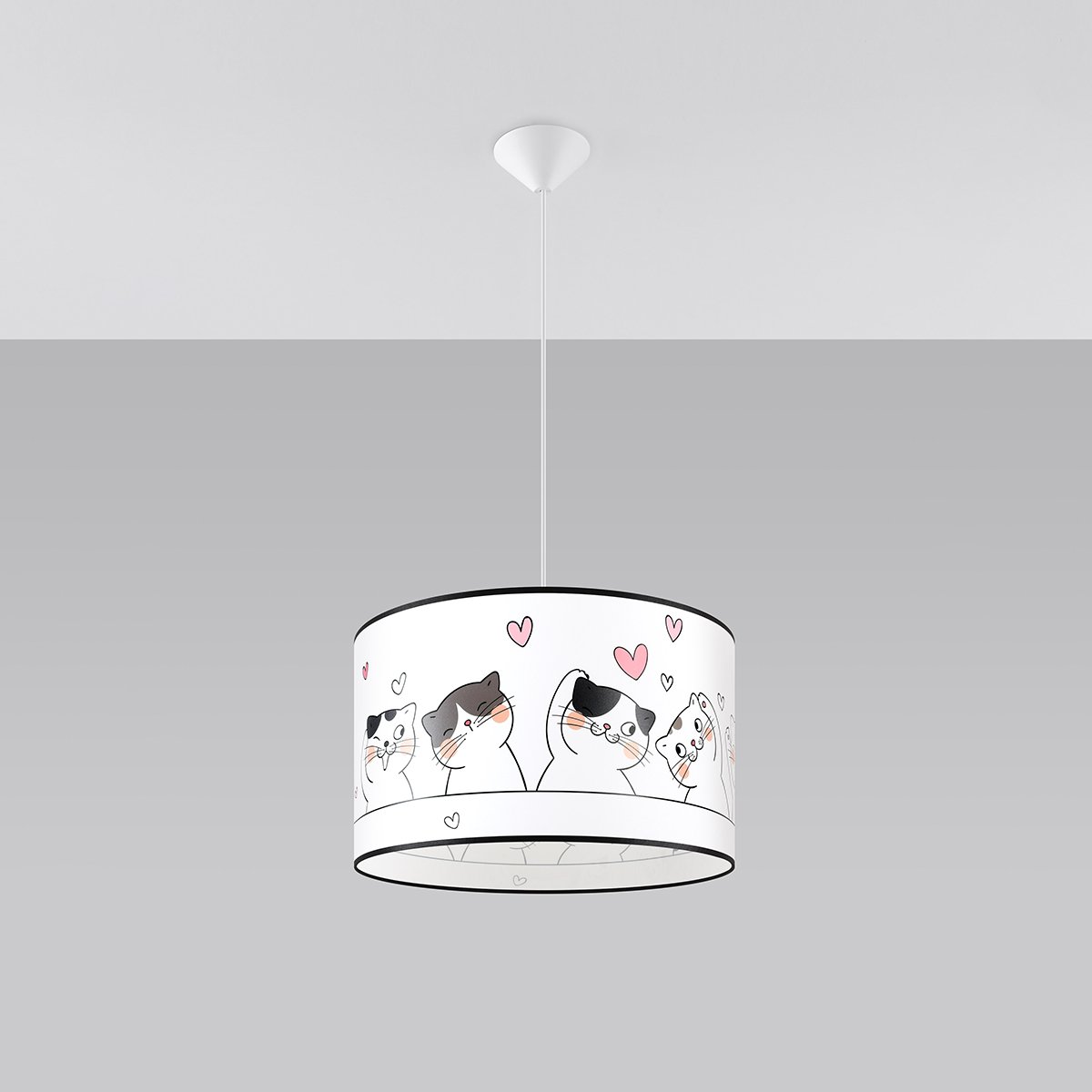 Suspension PVC Multicolore E27 1 Chat 3d 40 multicolore, EDEN