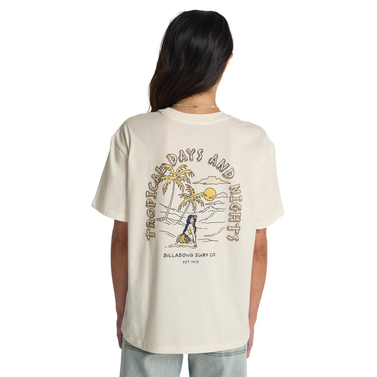 T shirt manches courtes WELCOME TO HAWAII blanc salt crystal, BILLABONG