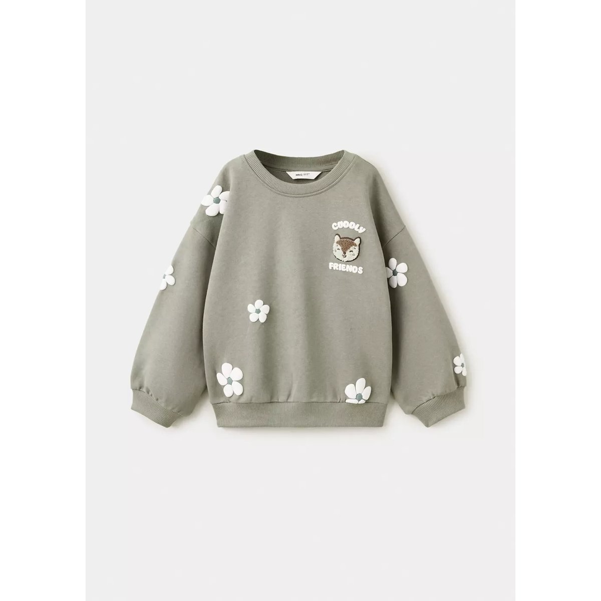 Sweat-shirt coton imprimé vert forêt, MANGO BABY