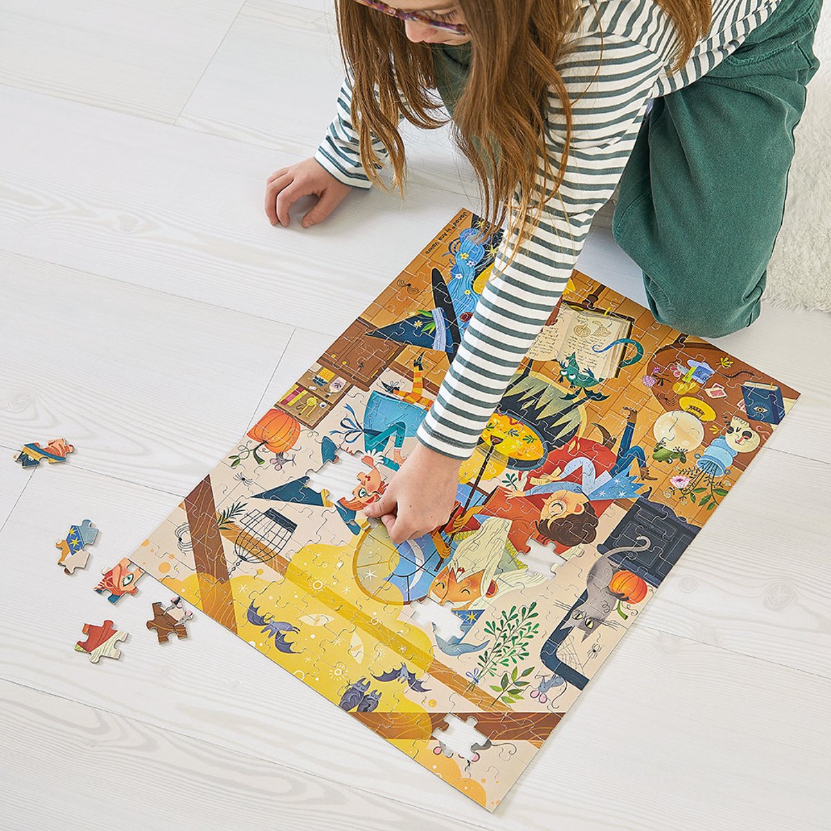 Puzzle Enfant Magie 200 Pièces Dès 7 Ans marron, JANOD