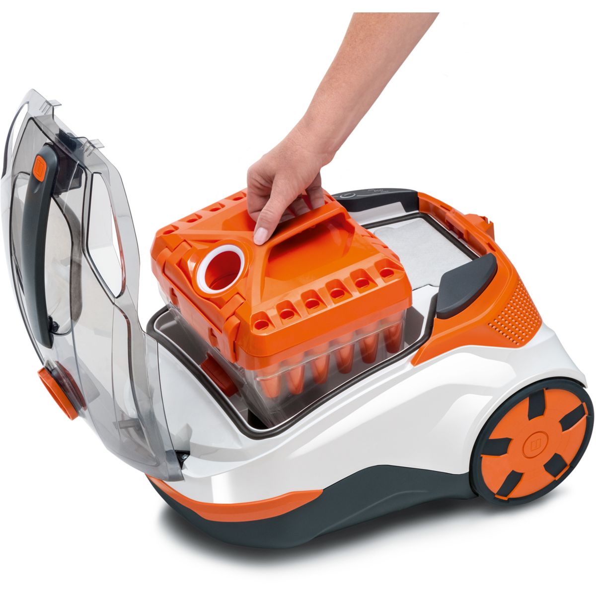 Aspirateur laveur Cycloon Hybrid Pet & Friends orange, THOMAS