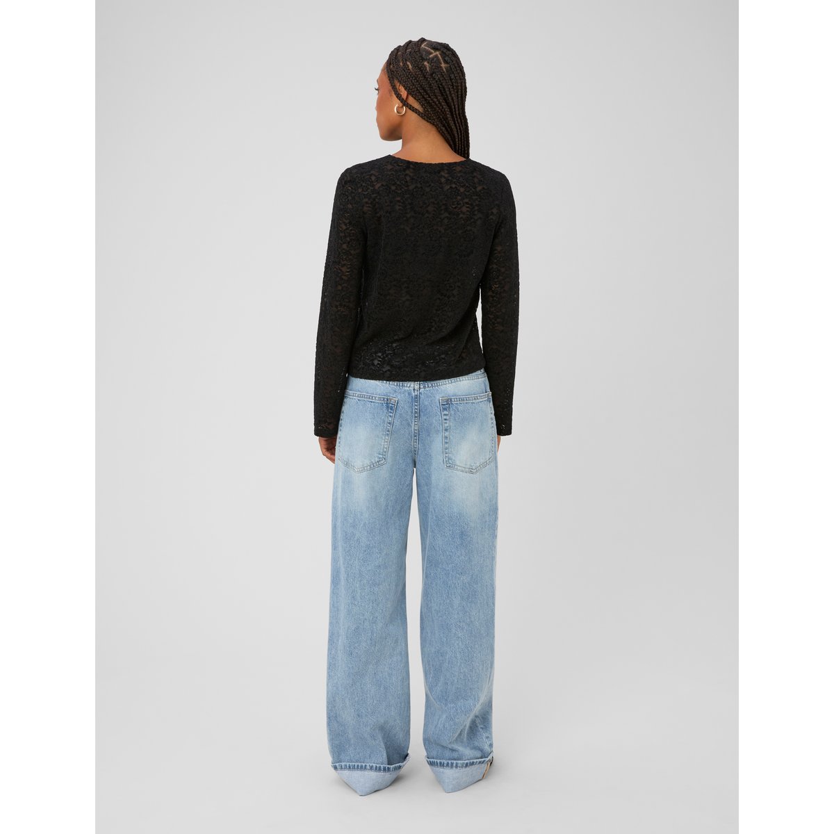 Top dentelle flock noir, BZB