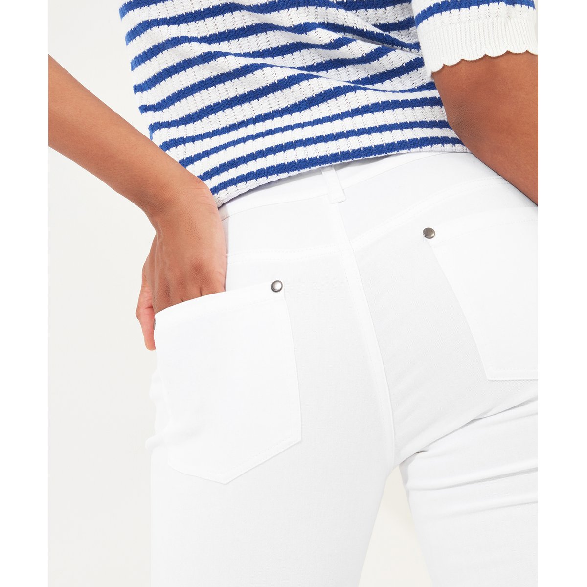 Jean Basique Skinny en Denim Extensible blanc, JOE BROWNS