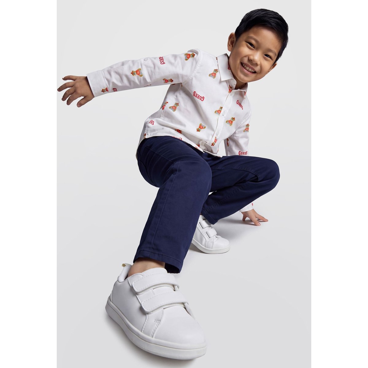 Chemise Oxford Ajustable blanc multi, GUESS KIDS