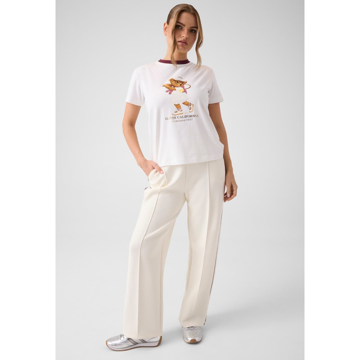T-Shirt Imprimé blanc, GUESS