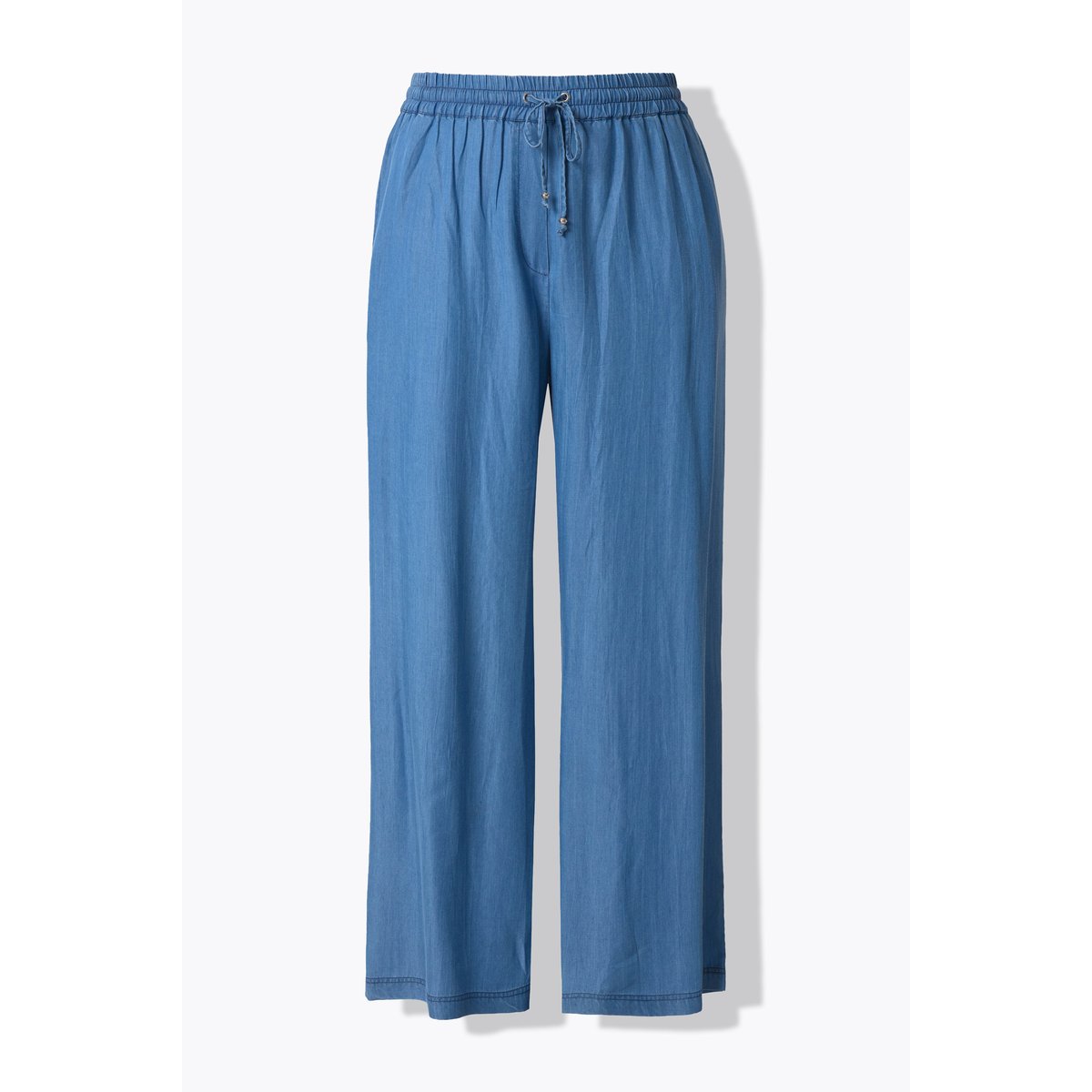 Pantalon jambes larges, taille haute bleu clair, STUDIO UNTOLD