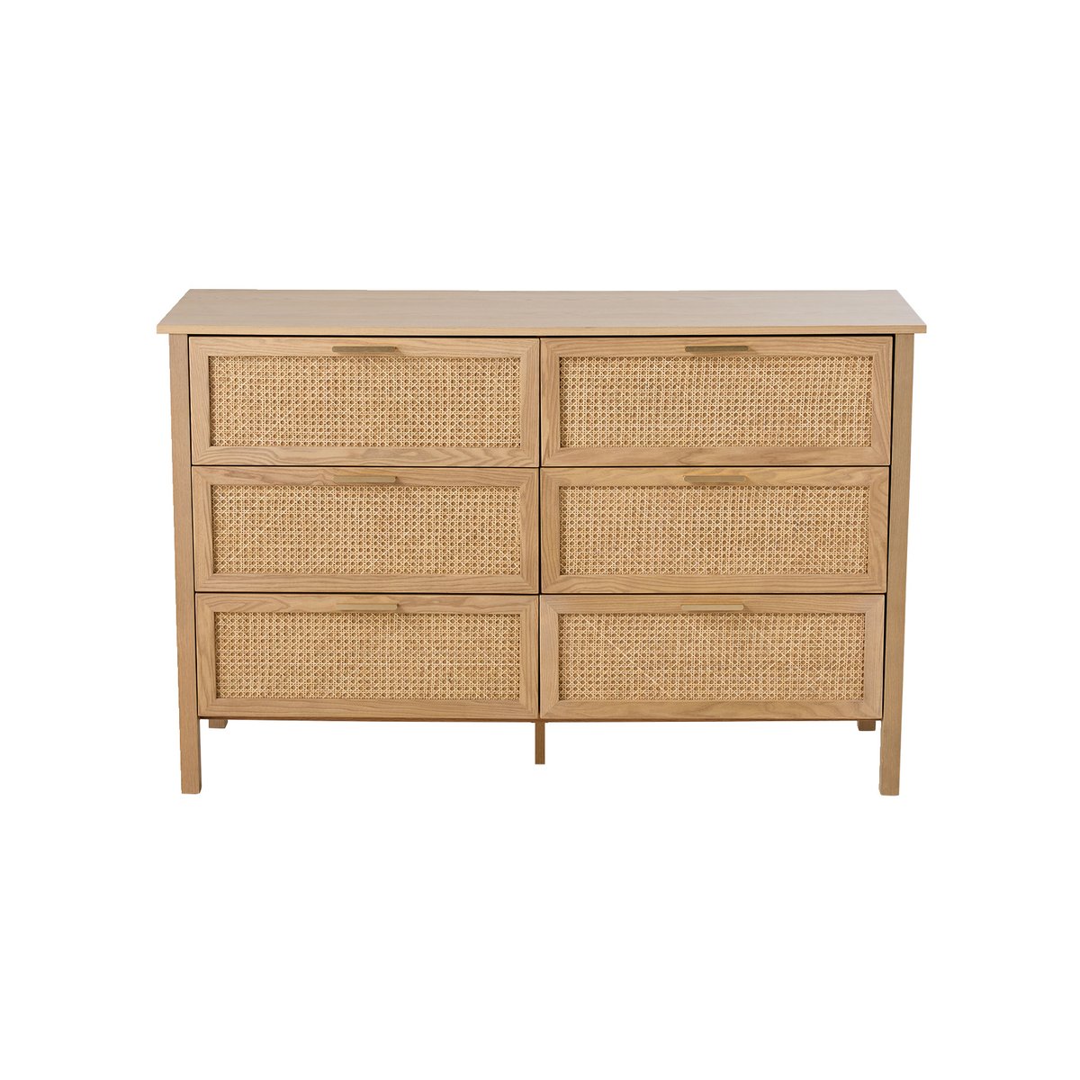 Commode double cannage avec 6 tiroirs, profondeur 42cm bois, VERTBAUDET