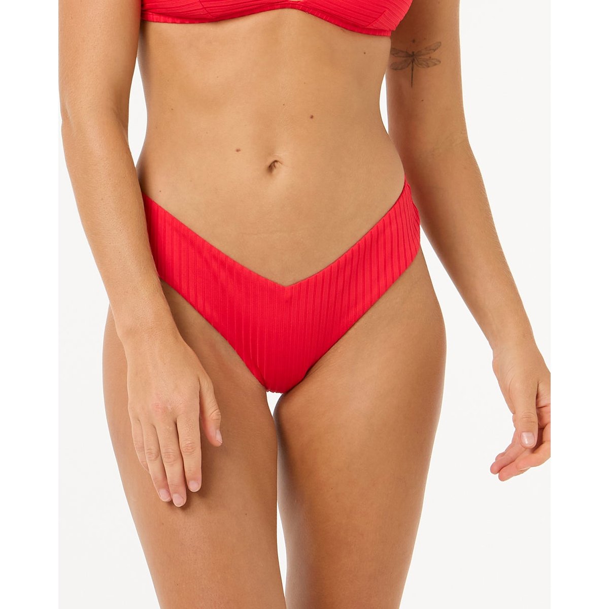 Bas de maillot de bain PREMIUM SURF SKIMPY HIPSTER rouge hibiscus, RIP CURL