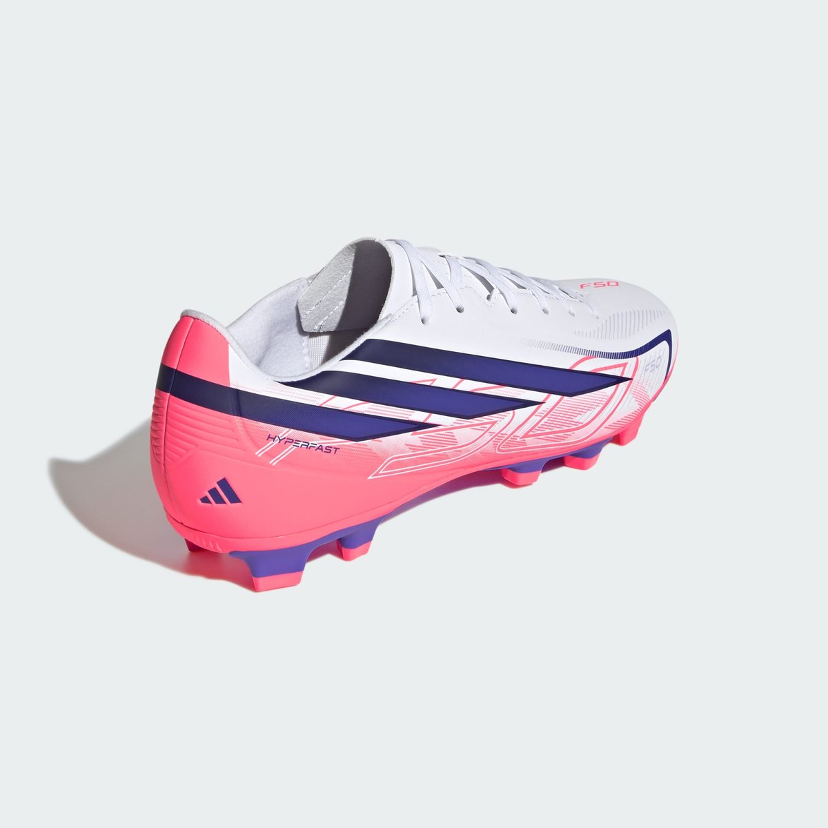 Chaussure De Football F50 Hyperfast Club Terrain Souple / Multi-Surfaces Chaussure De Football F50 Hyperfast Club Terrain Souple / Multi-Surfaces cloud white / solar purple / solar turbo, adidas Performance