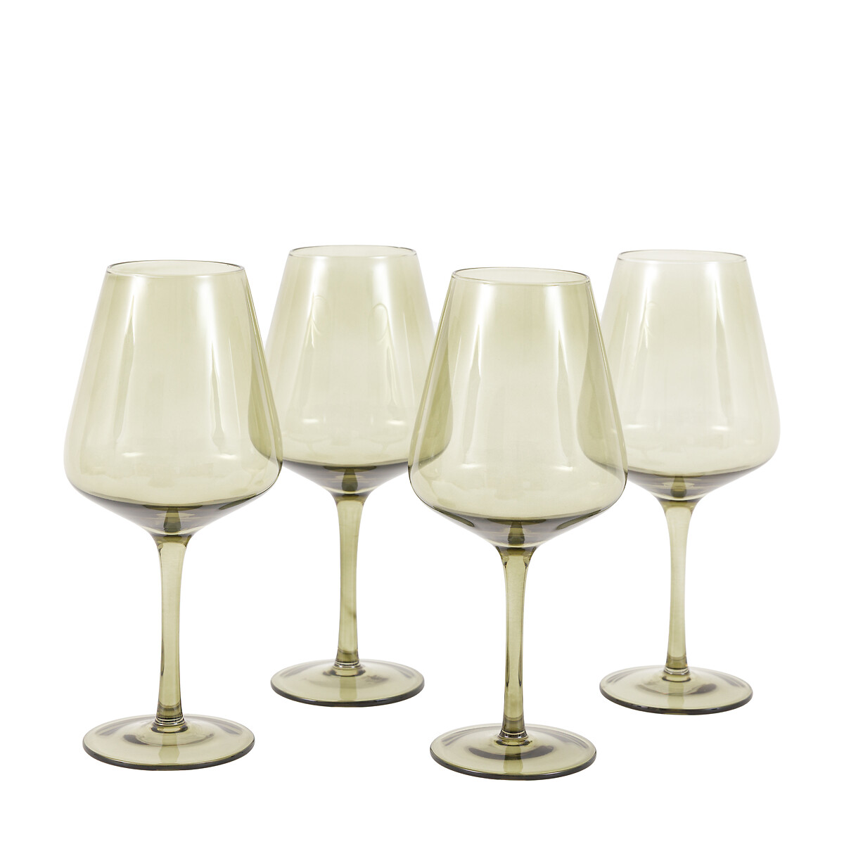Set of 4 Eden Wine Glasses in Smokey Green green, ÉDITÉ