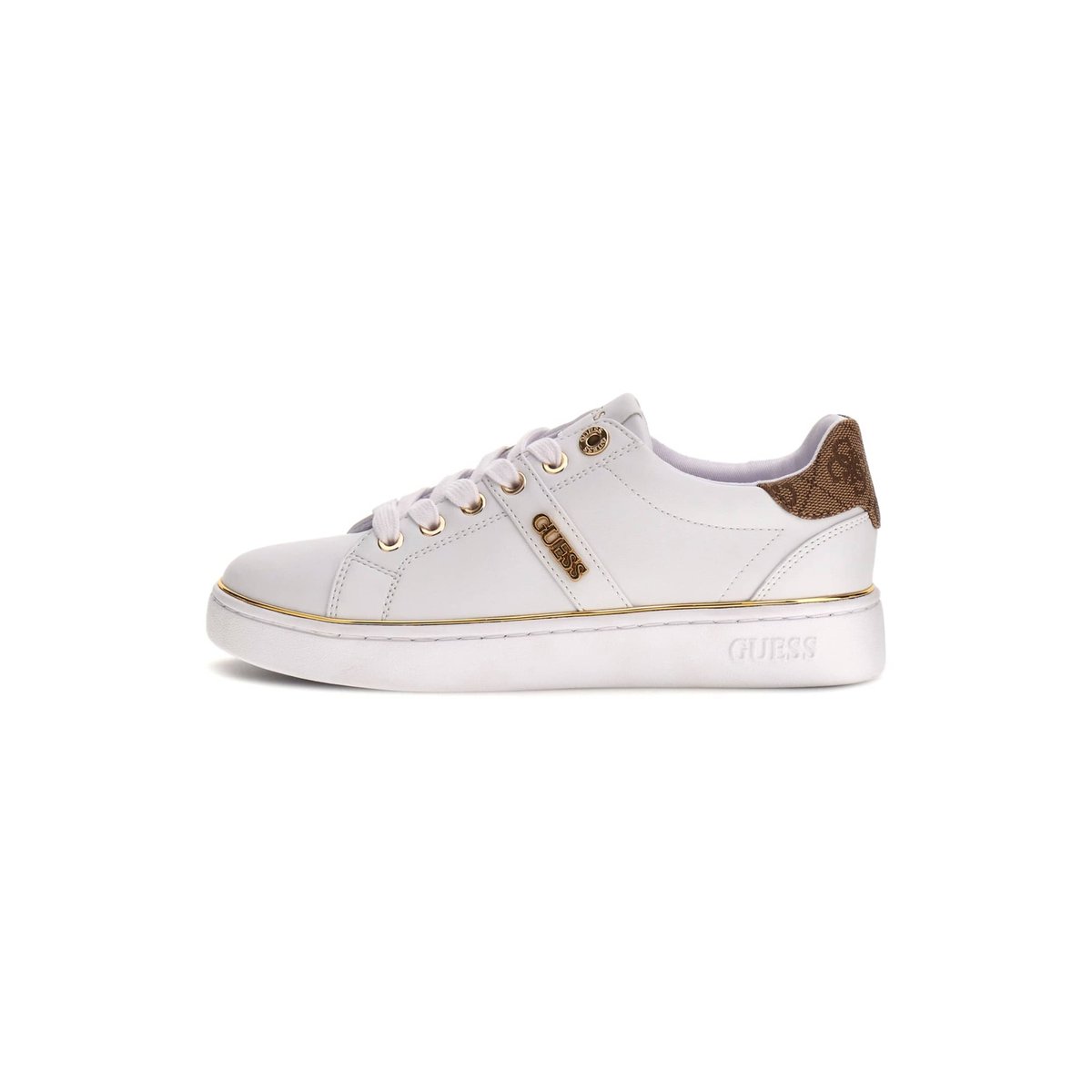 Sneakers Britz Logo 4G blanc, GUESS