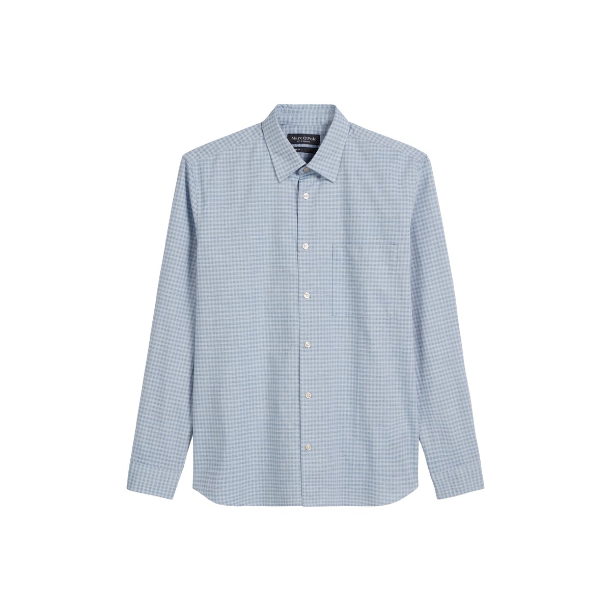 Chemise regular en qualité popeline fine bleu moyen, MARC O'POLO