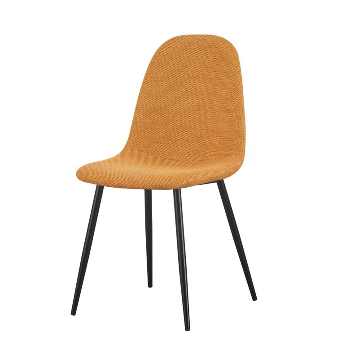 Chaise repas tissu écru moutarde, ZAGO