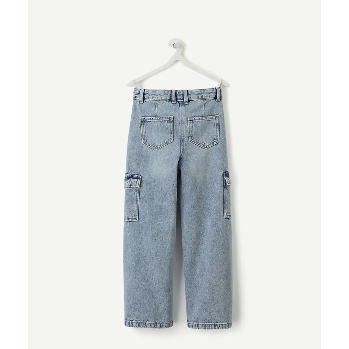 Wide leg cargo trousers blue denim, TAPE A L'OEIL