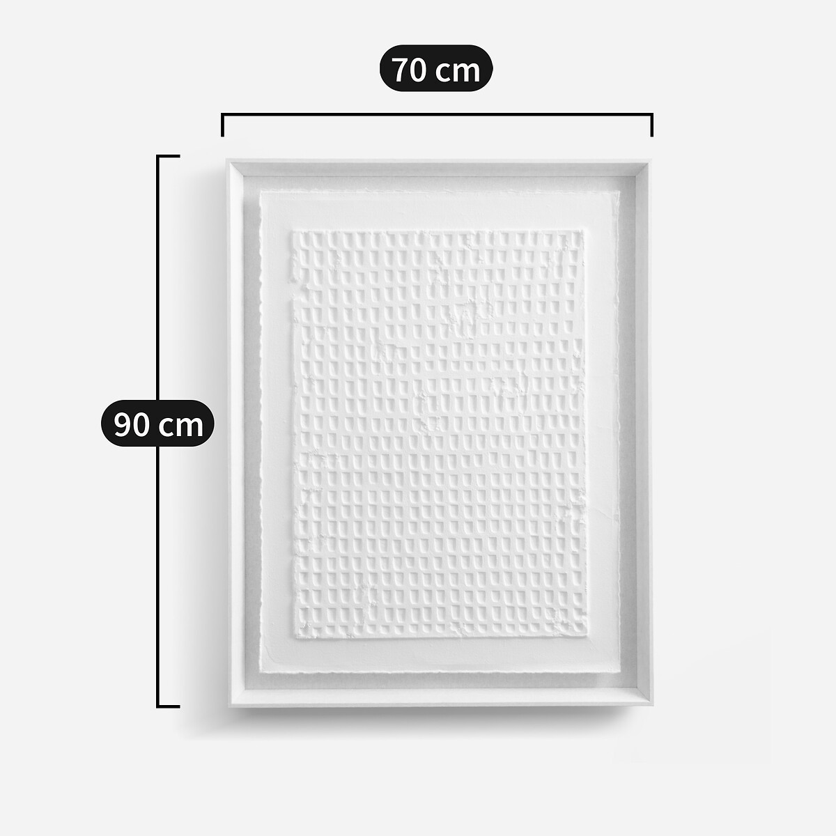 Art mural en papier embossé, Heln blanc, AM.PM