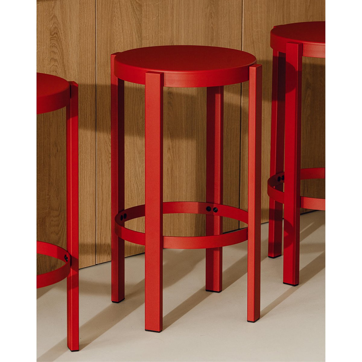 Tabouret de bar en acier robuste DOON rose pétale, NOO.MA