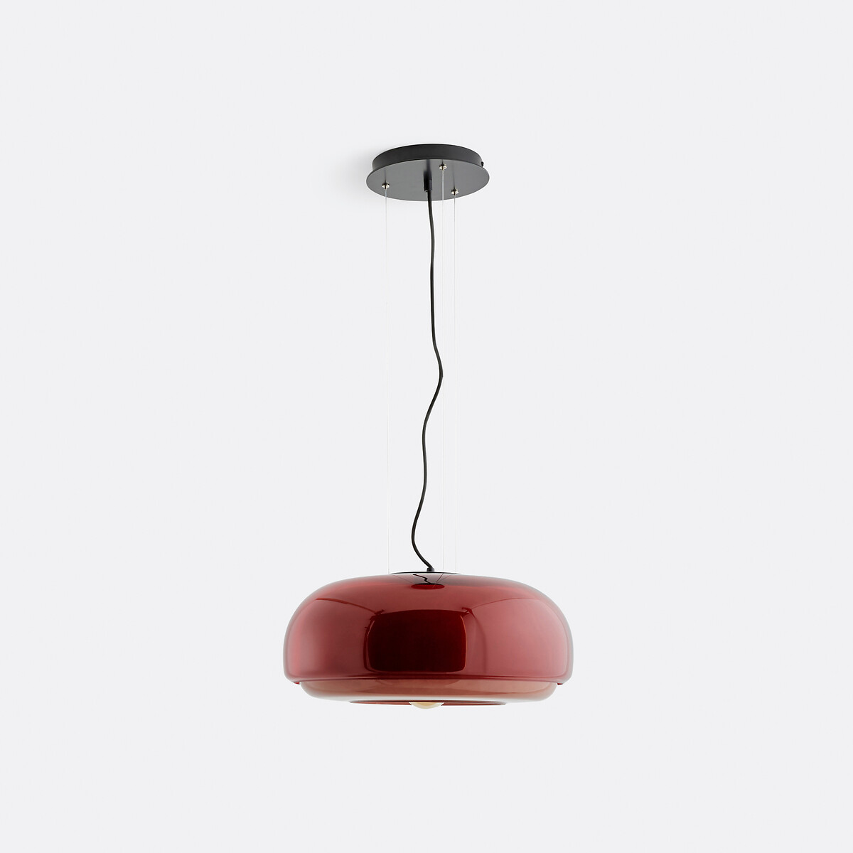 Suspension en verre coloré Ø45 cm, Kinoko rouge, LA REDOUTE INTERIEURS