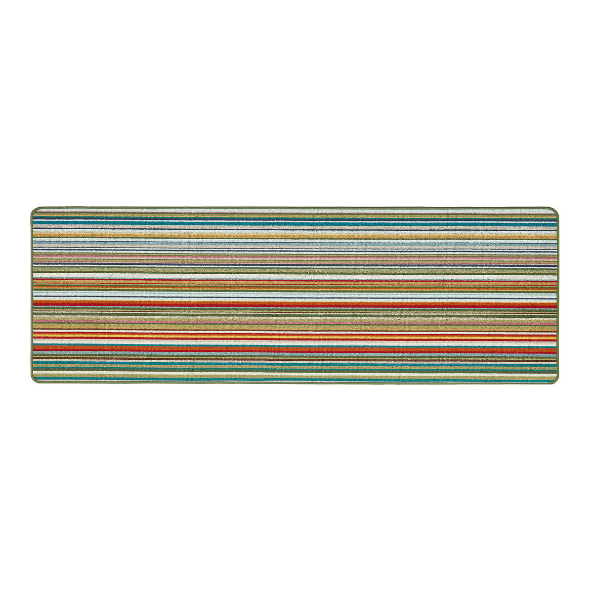 My Stain Resistant Candy Multi Green Stripe Runner Mat green striped, MY MAT