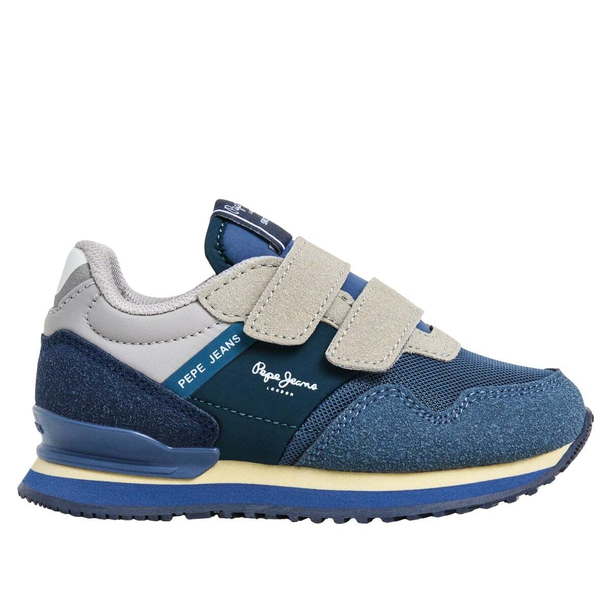 Baskets Running Avec Fermeture Velcro bleu acier, PEPE JEANS